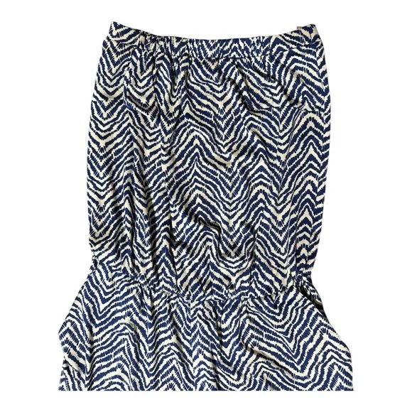 La Mere Lux Navy and White Strapless Jumpsuit length 53 ptp 12 is 30.5 - Picture 3 of 4